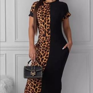 Leopard long dress